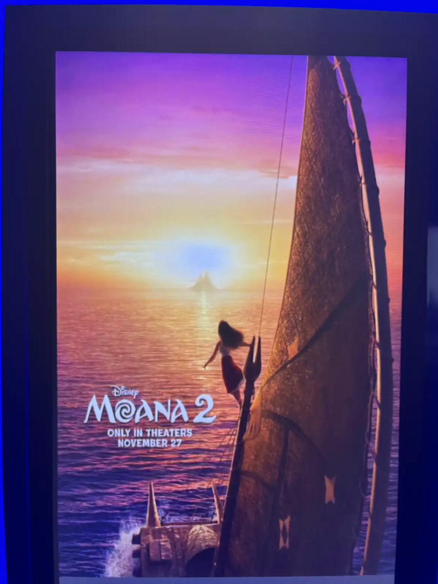 Moana 2 at theaters on November 27, 2024.